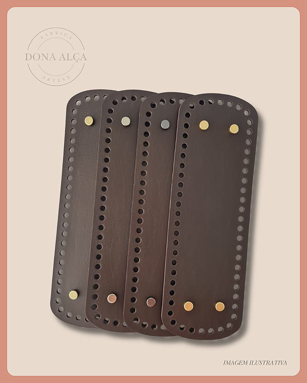 Fundo para Bolsa Retangular com Bailarina - Café (10x30)