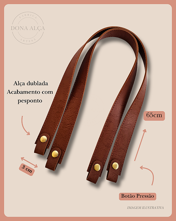 Alça Reta com Botão (3cm)