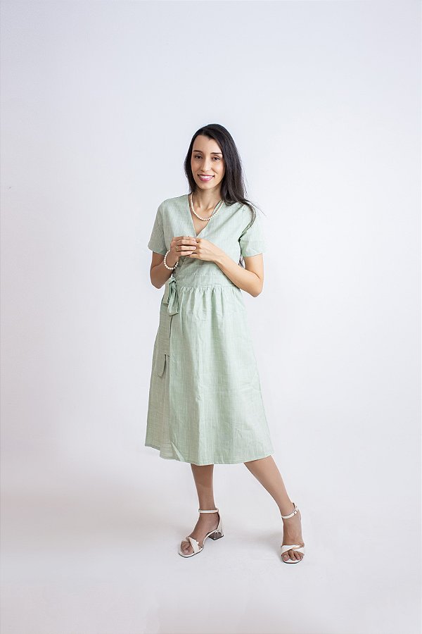 Vestido Tulipa Verde Menta