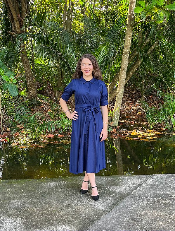 Vestido Isabel Azul Marinho
