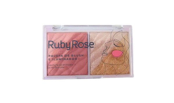 Paleta de Blush e Iluminador Fancy - Ruby Rose