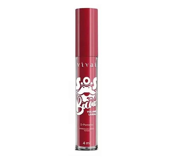Lip Gloss Batom Volumoso Sos Bocão - Hidratação E Volume - Red Velvet