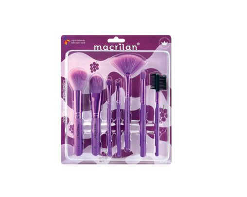 Kit KP9-5 com 7 Pincéis para Maquiagem Frutas - Macrilan