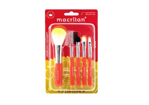 Kit KP9-6 Com 5 Pincéis Para Maquiagem Princesas - Macrilan