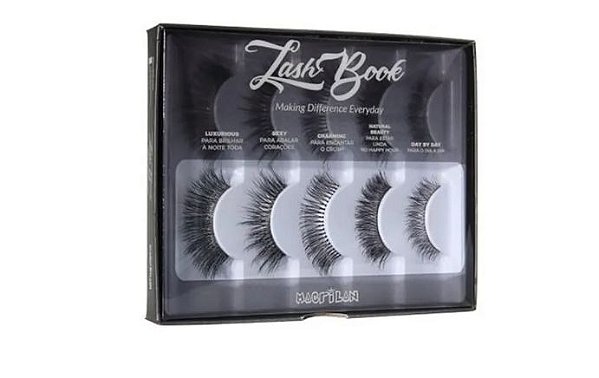 Kit 5 Pares Cílios Postiços Macrilan EB102