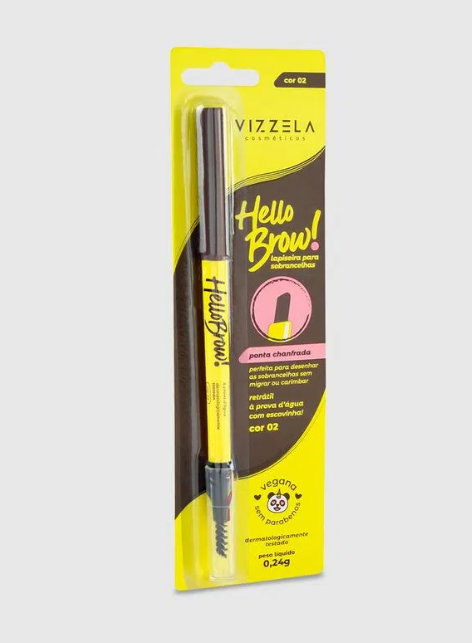 lapiseira para sobrancelhas hello brow – vizzela cor 03