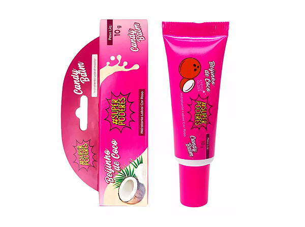 Hidratante Labial Super Poderes Candy Balm Beijinho de Coco