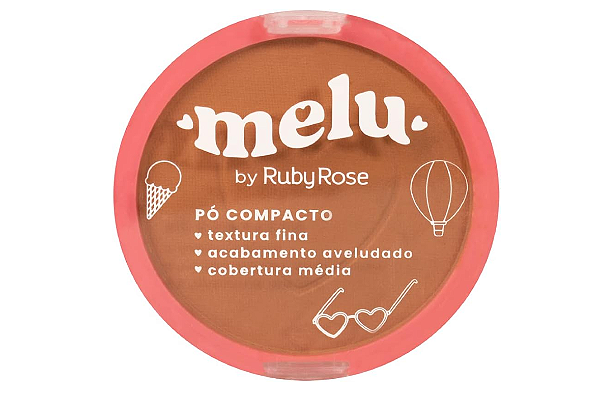 Pó Facial Compacto Melu ME120 RubyRose
