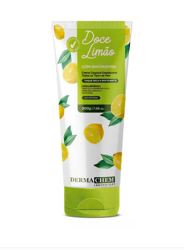 Creme Corporal Desodorante Doce Limão Dermachem 200 G