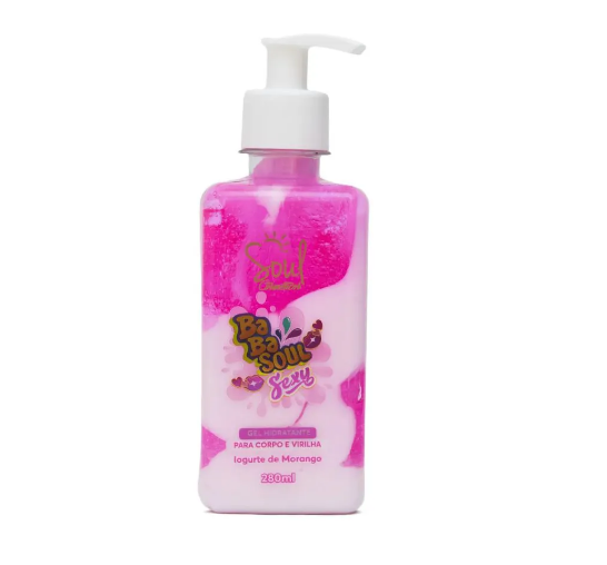 Gel Hidratante Babasoul Sexy Iogurte de Morango - Soul Cosméticos