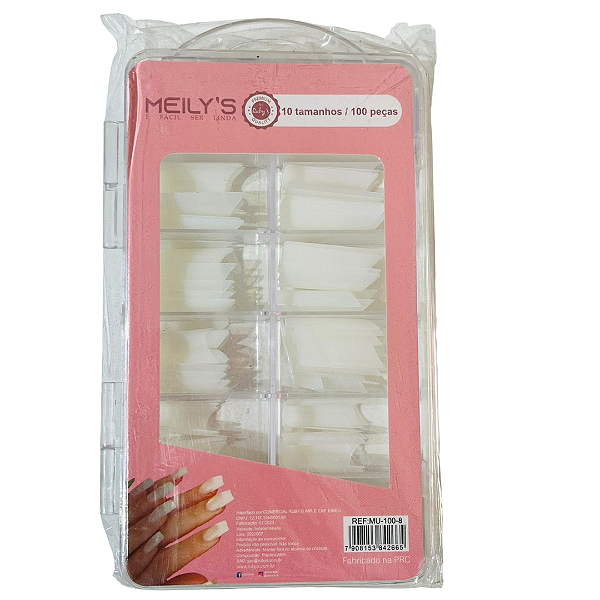 Kit unhas postiça Meily´s com 10 tamanhos