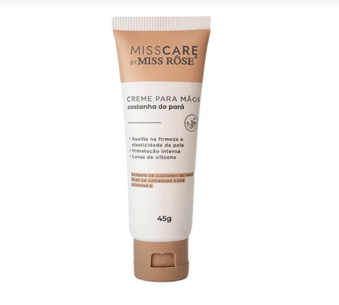 Creme Para Mãos Castanha do Pará 45g - Miss Rose