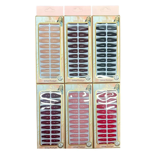 Unhas Postiças C/12 Unid - Sabrina Sato (SP1243)