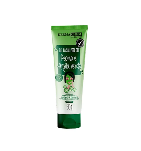 Gel Facial Peel Off Pepino e Argila Verde 60g