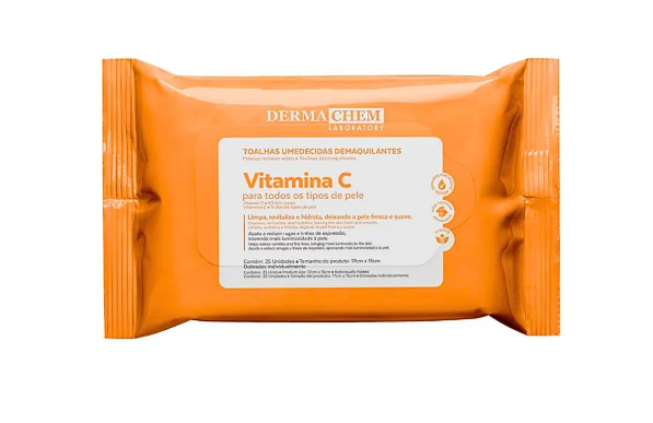 Lenço Demaquilante Vitamina C - Dermachem