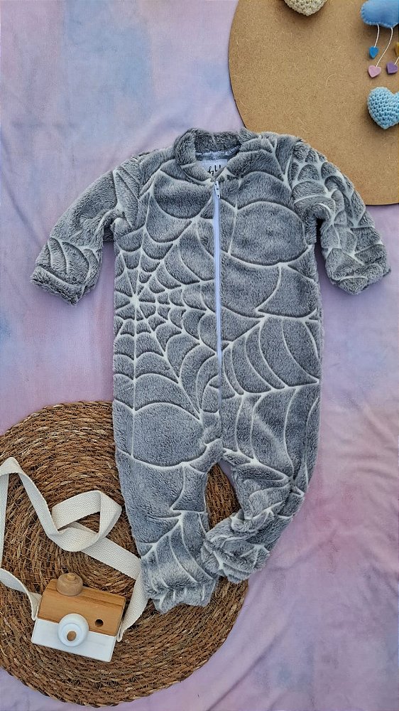 Macacão Fleece Masculino Teia de Aranha