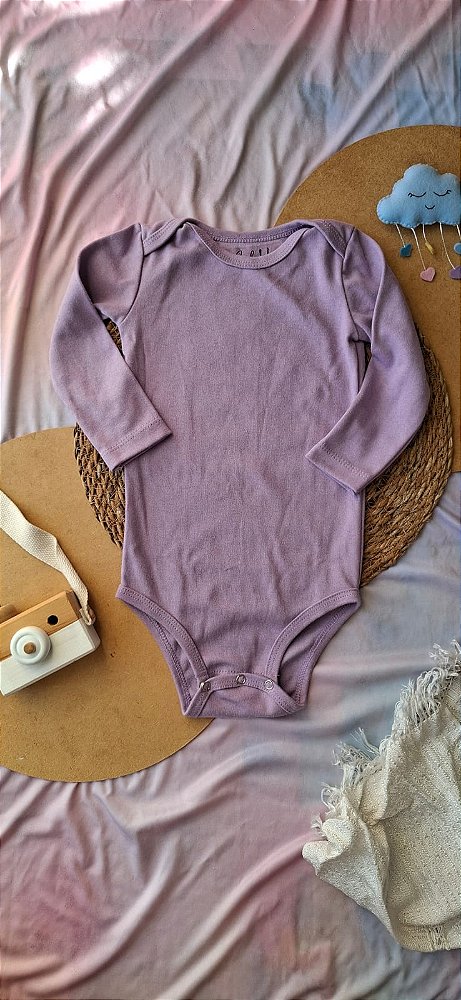 Body Manga Longa Lilás