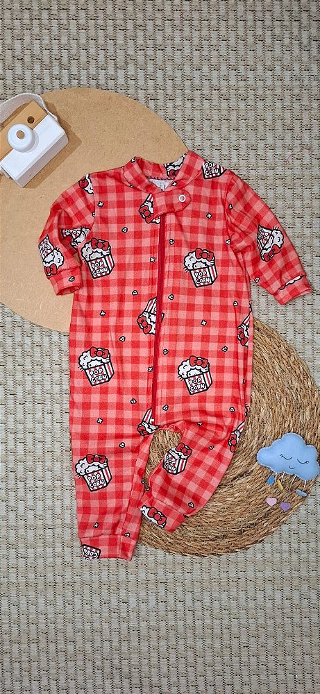 Macacão Manga Longa Hello Xadez