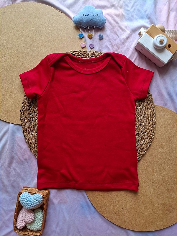 Camiseta Manga Curta Unissex Vermelha