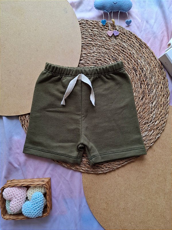 Shorts Moletinho Verde Militar