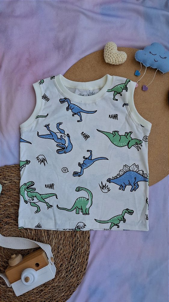 Camiseta Regata Dinossauro