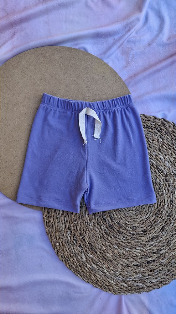 Shorts Suede Lilás