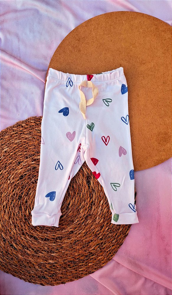 Calça Suede Corações