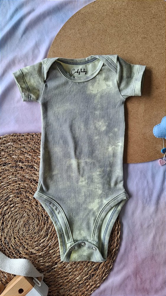 Body Manga Curta Tie Die
