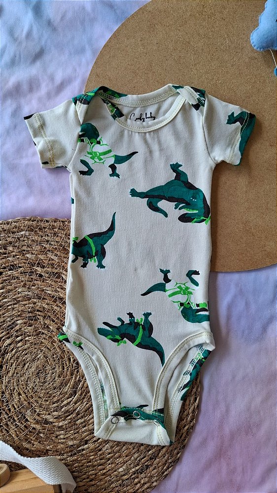 Body Manga Curta Dino Karateca