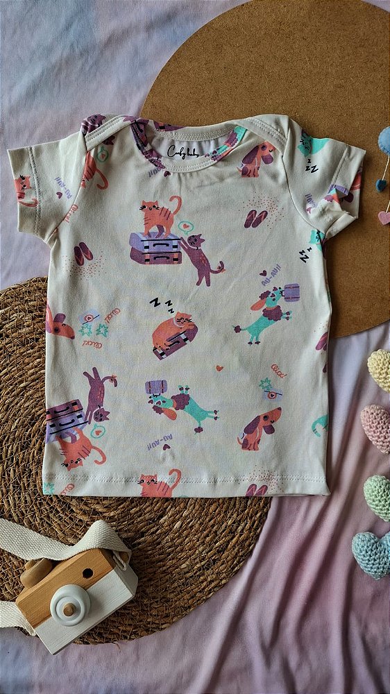Camiseta Manga Curta Pets