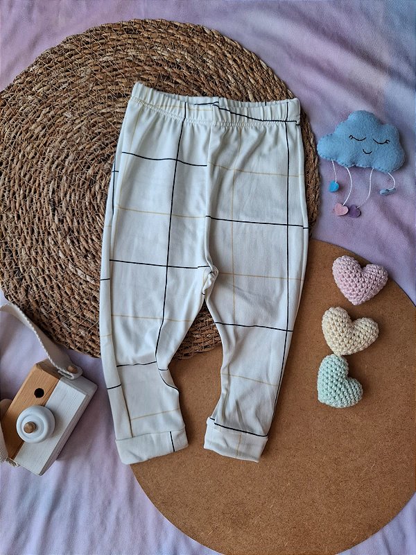 Calça Suede Off Xadrez