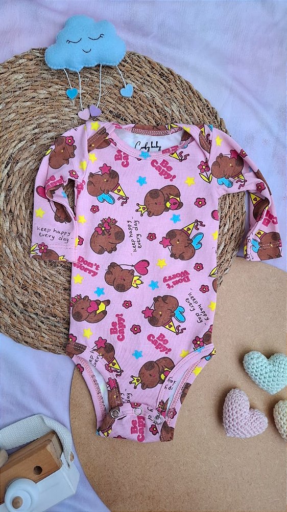 Body Manga Longa Capivara