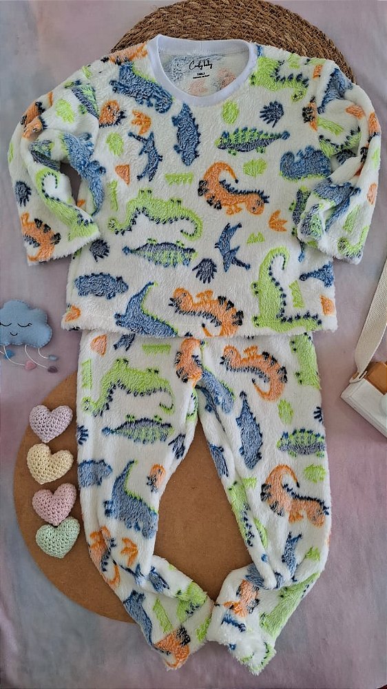 Conjunto Fleece Dinossauros