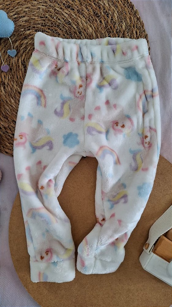 Calça Fleece Unicórnios Baby