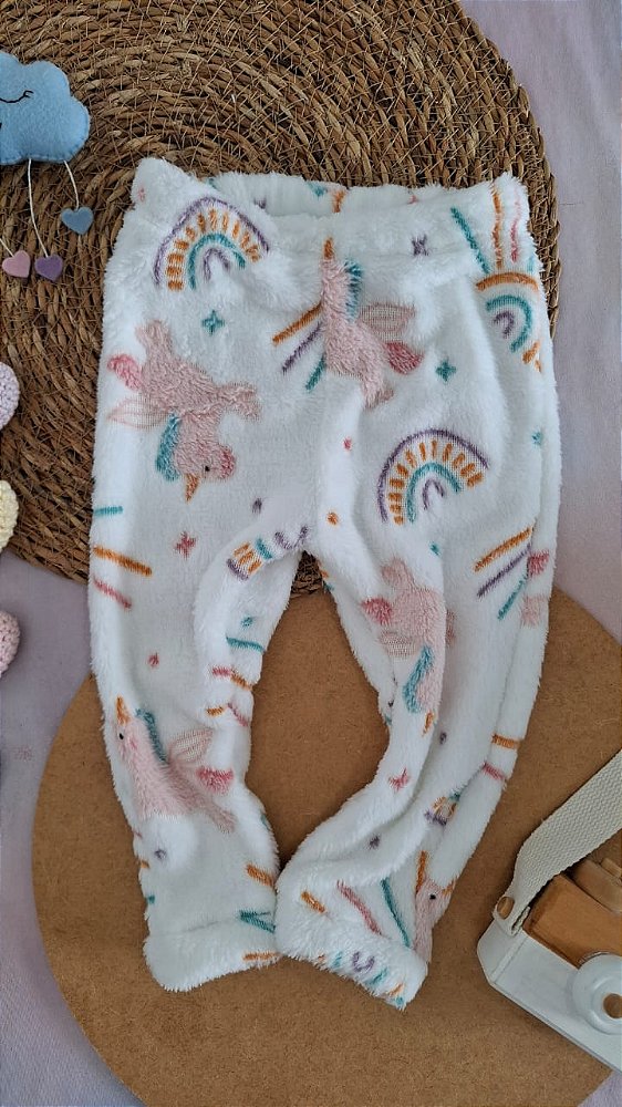 Calça Fleece Unicórnios