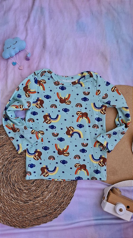 Camiseta Manga Longa Preguicinha