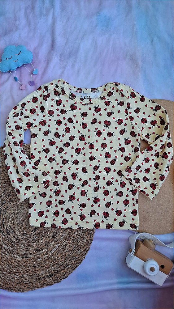 Camiseta Manga Longa Joaninha