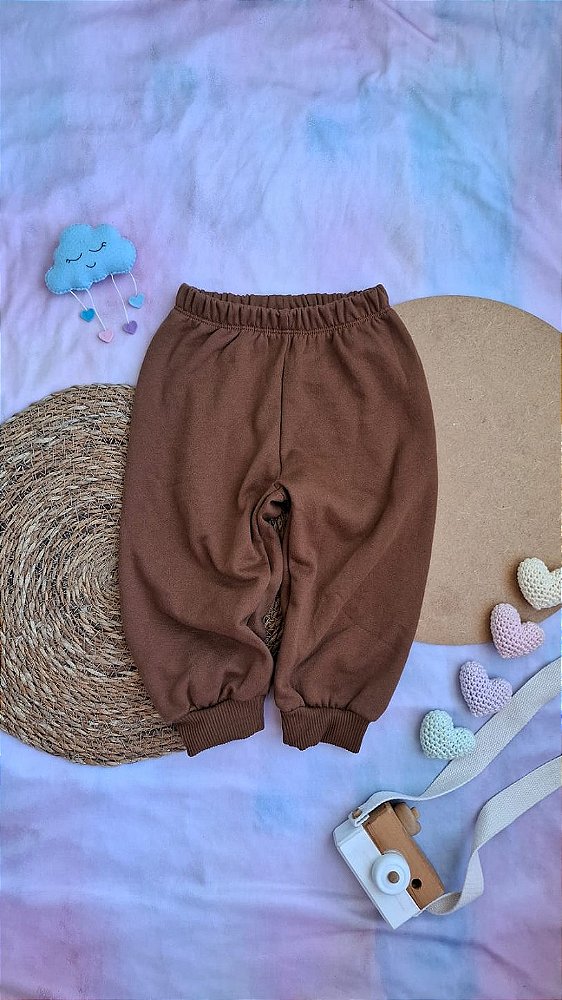 Calça Moletom Marrom