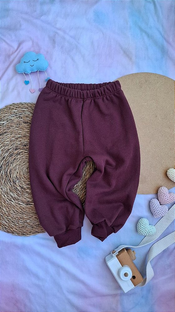 Calça Moletom Vinho