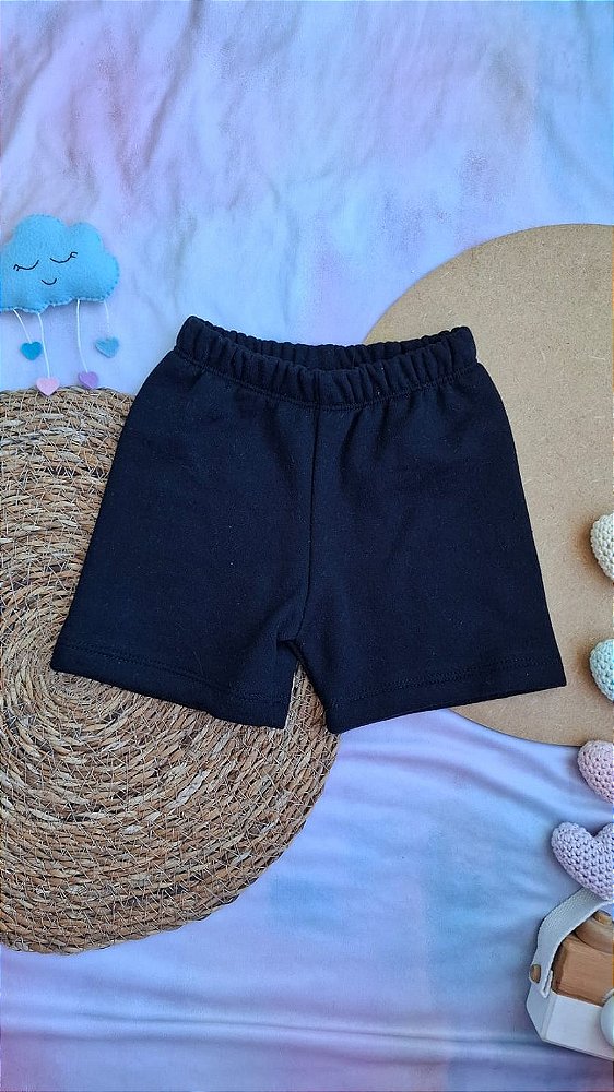 Shorts Moletom Preto