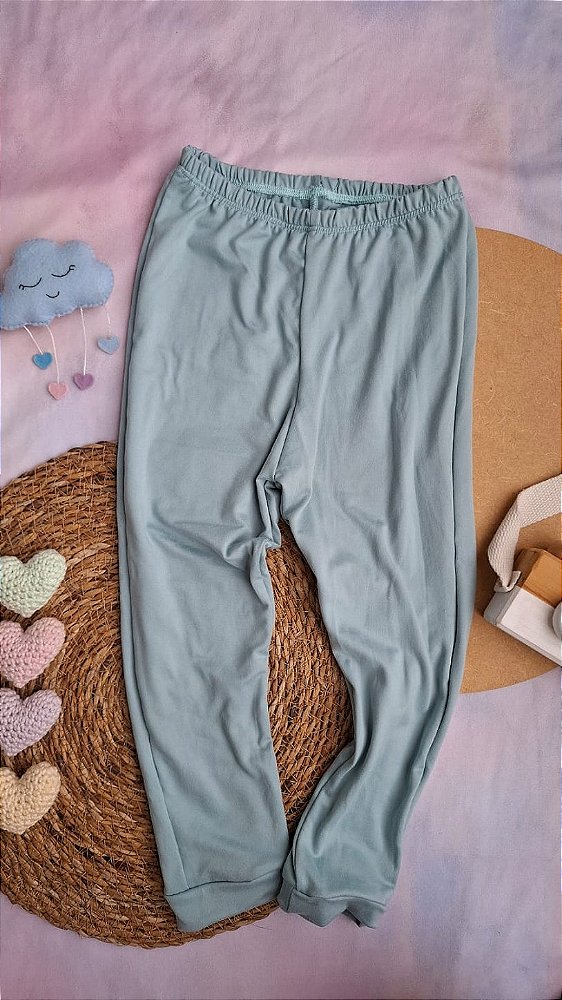 Calça Suede Verde Agua Claro