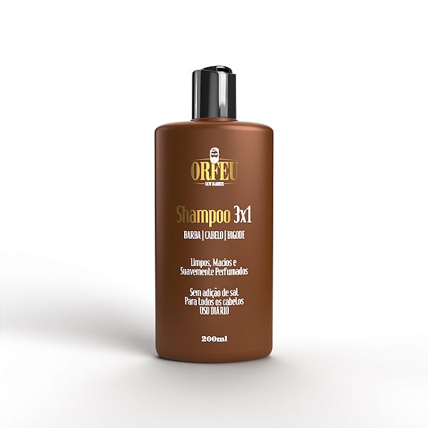 Shampoo 3x1: Barba, Cabelo e Bigode