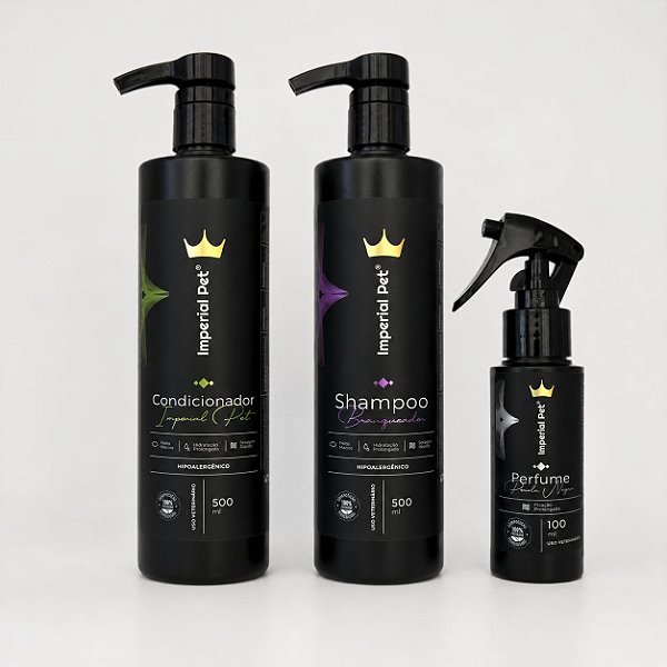 Kit Shampoo Pet Branqueador Condi. Perfume Cães/gatos Vegano
