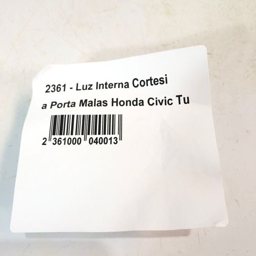 Luz Interna Cortesia Honda Civic G10 Touring 2017