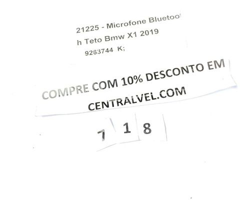 Microfone Teto Bmw X1 2019 2.0 F48 9263744
