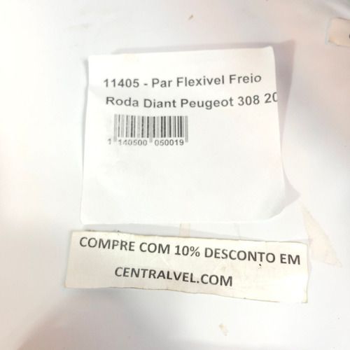 Par Flexivel De Freio Dianteiro  Peugeot 308 2015 2.0