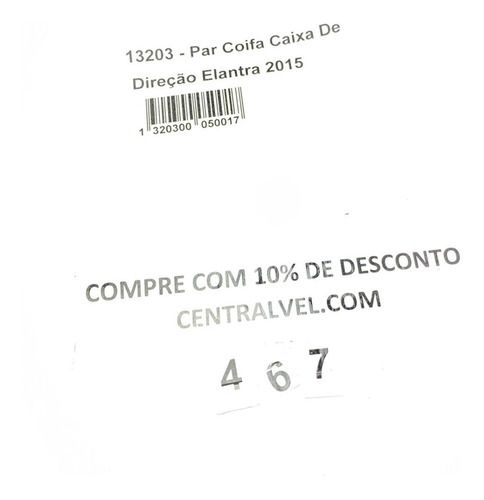 Par Coifa Direção Hyundai Elantra 2015 2.0