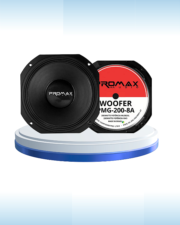 ALTO FALANTE PROMAX WOOFER 8 PMG 200RMS - MÉDIO GRAVE 8 Ohms
