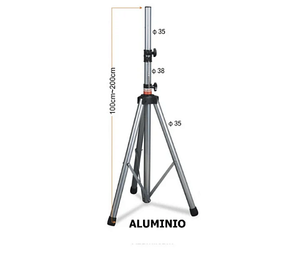 PEDESTAL TRIPÉ PARA CAIXA ACÚSTICA PROFISSIONAL 19A - ALUMÍNIO