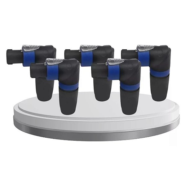 Kit Com 5 Speak-on 4 Pinos Em L Compatível Neutrik